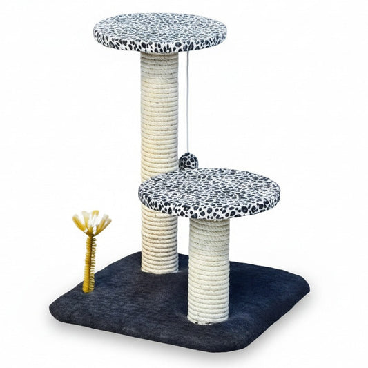 Premium 2-Pole Cat Scratching Post with Round Platforms – Durable Cat Climbing & Scratcher Tower