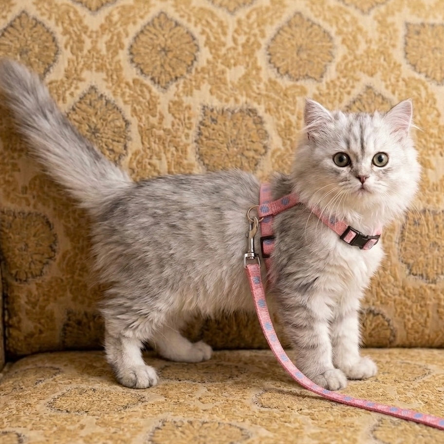 Adjustable Cat Collar Harness – Comfortable & Safe for Cats